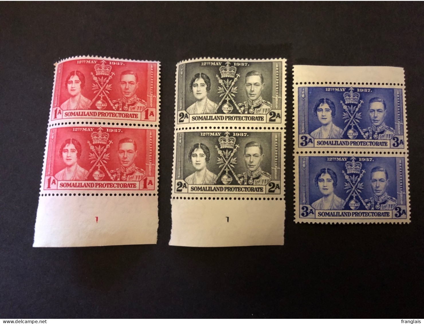 1937 CORONATION SET IN UNMOUNTED MINT PAIRS Very Fresh Condition - Somaliland (Protectorat ...-1959)