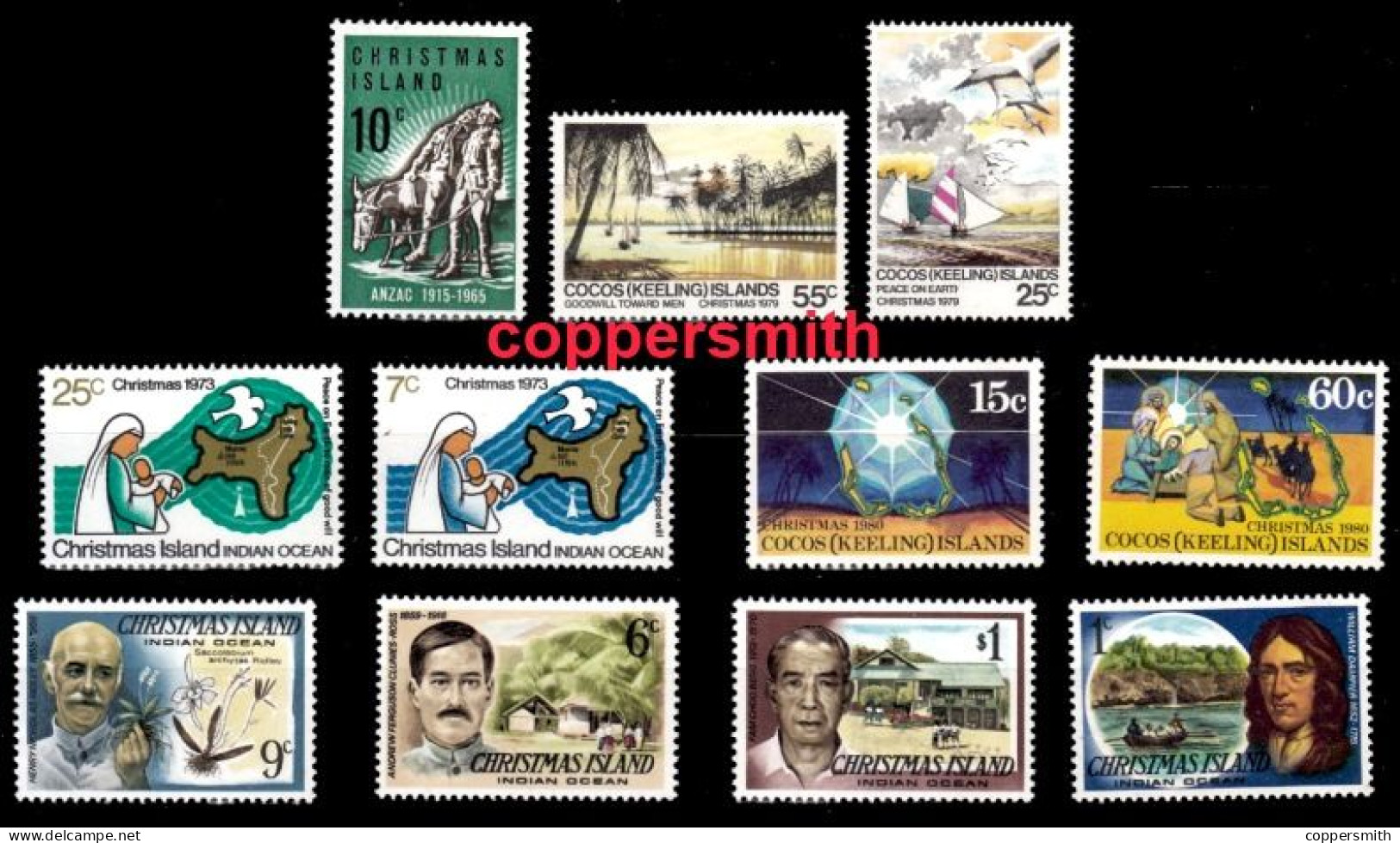 (016-17) Cocos Isl. (01,39-40) Christmas Island  5 Issues  ** / Mnh  Michel Cv 11,00 - Cocos (Keeling) Islands