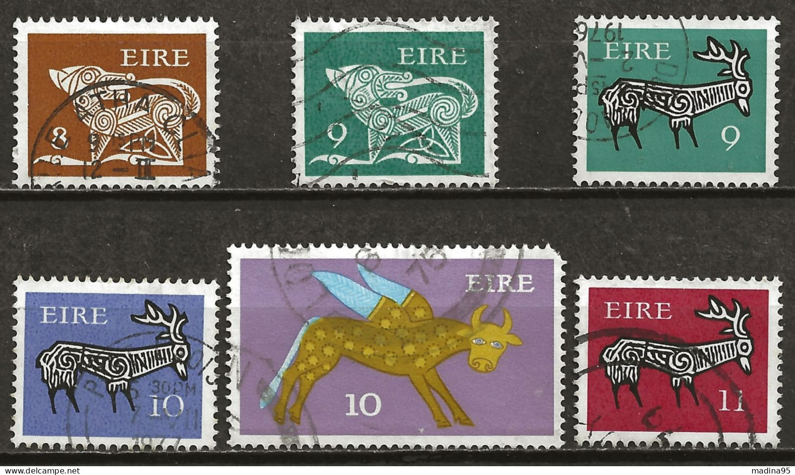 IRLANDE: Obl., N° YT 348 à 351, Série, Le N° 350A Dt D'angle Crte, B/TB - Usados