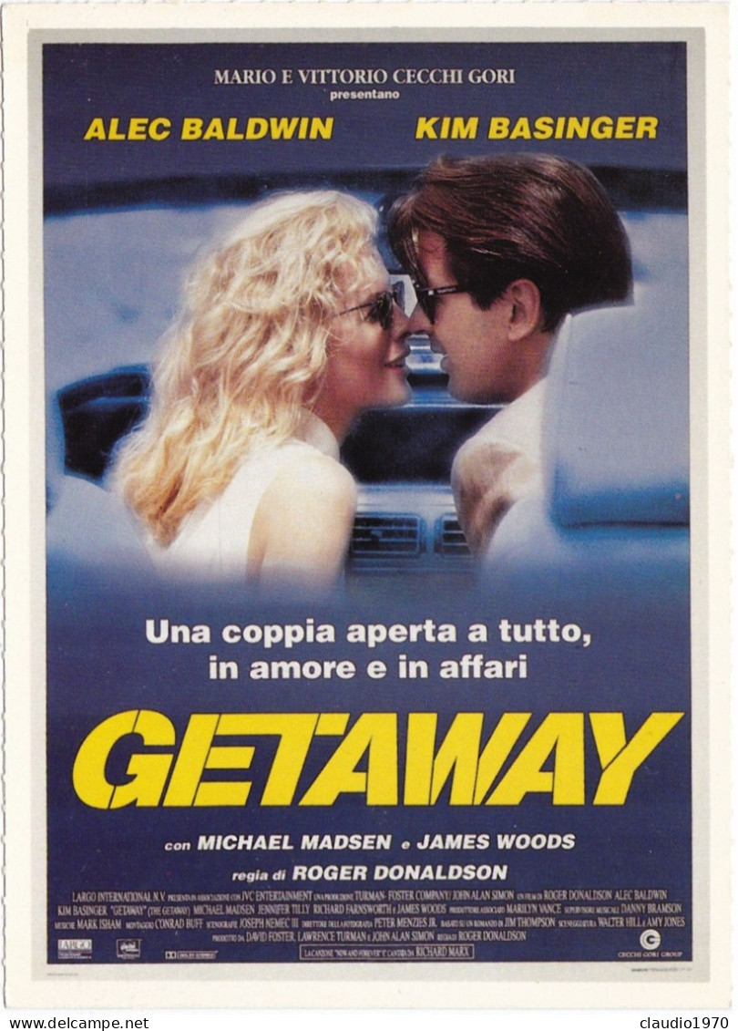 CINEMA - GETAWAY - 1993 - PICCOLA LOCANDINA CM. 14X10 - Werbetrailer