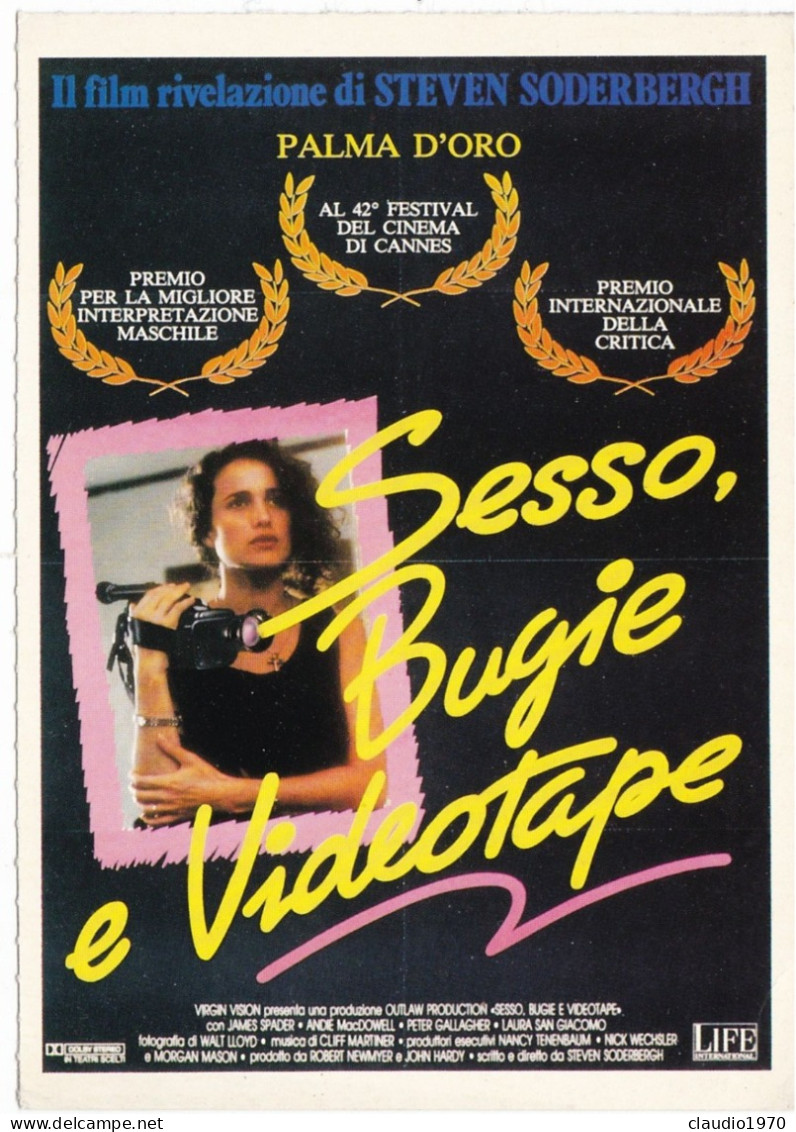 CINEMA - SESSO, BUGIE E VIDEOTAPE - 1989 - PICCOLA LOCANDINA CM. 14X10 - Publicidad