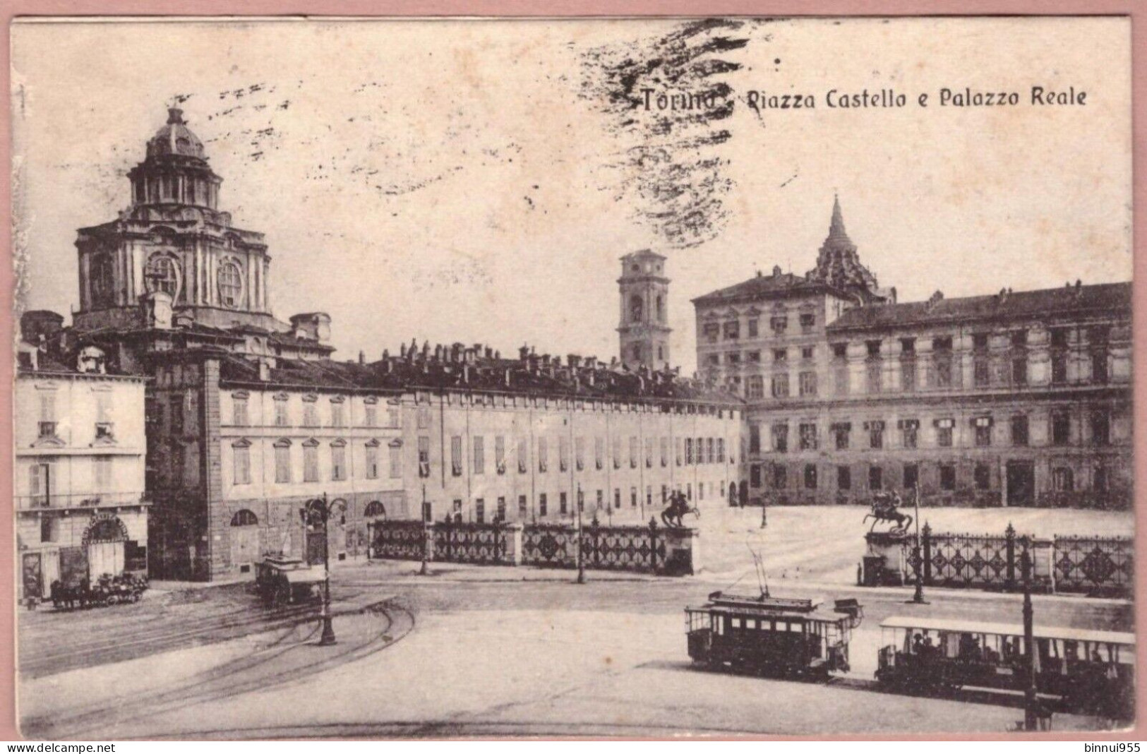 Cartolina Torino Piazza Castello E Palazzo Reale - Viaggiata 1917 - Palazzo Reale