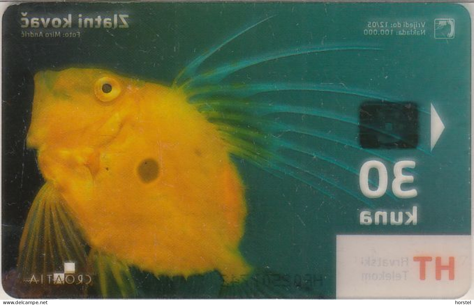 Kroatien - Croatia 385 - Under Water (Transparent Card) Fish - Kroatien