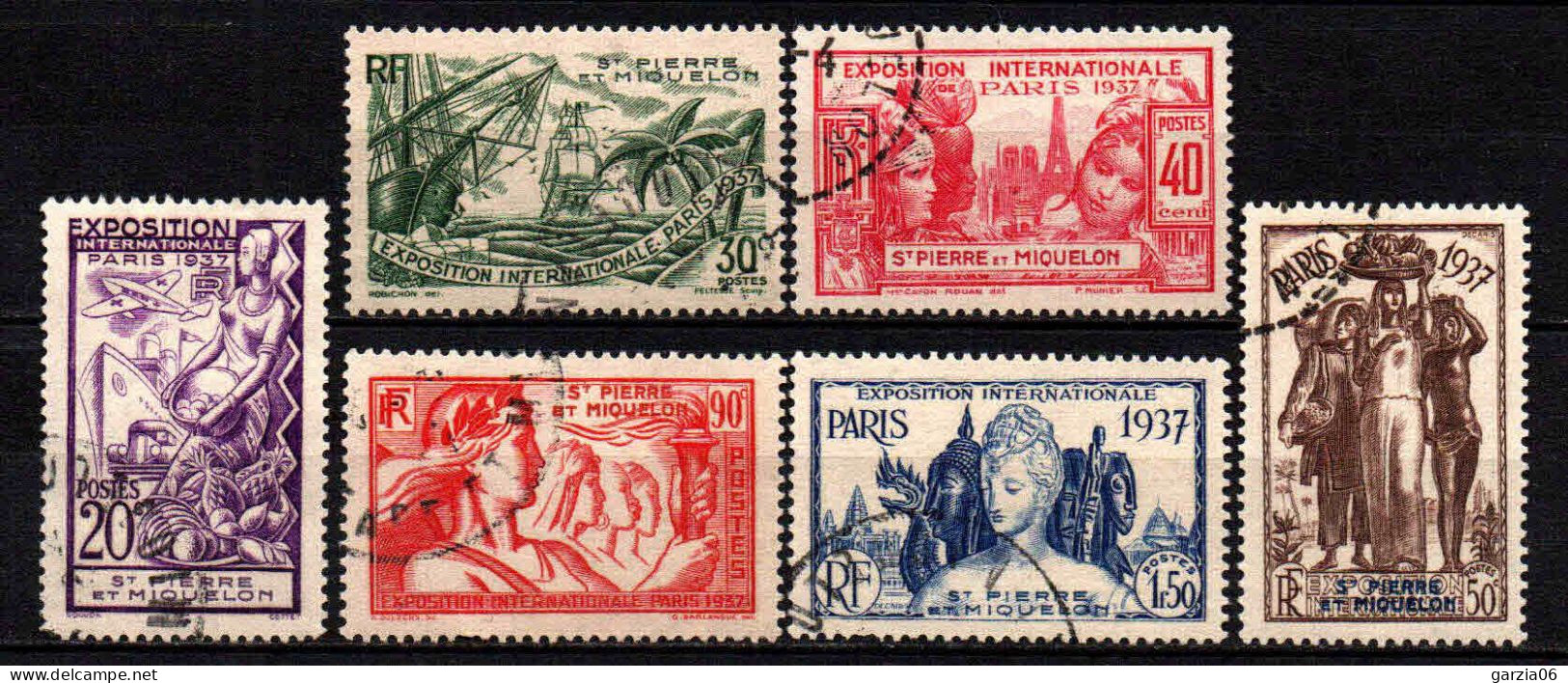 St Pierre Et Miquelon - 1937 - Exposition Internationale De Paris - N° 160 à 165 - Oblit - Used - Gebruikt