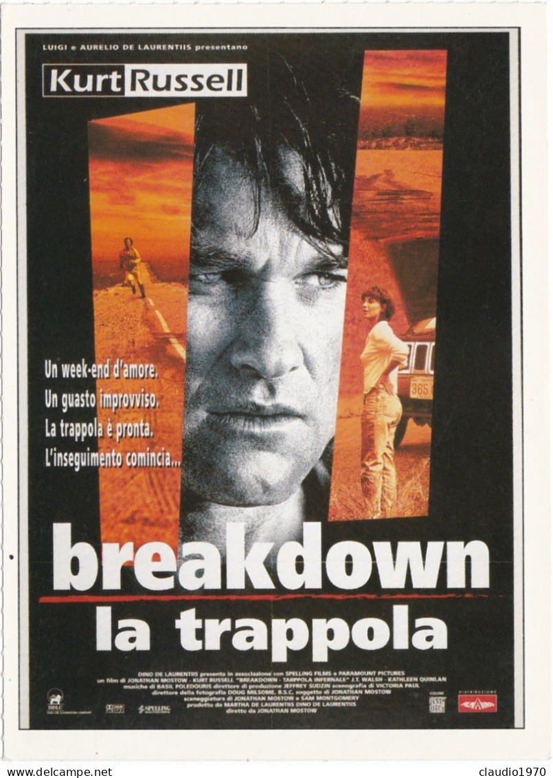 CINEMA - BRAKDOWN - LA TRAPPOLA - 1997 - PICCOLA LOCANDINA CM. 14X10 - Pubblicitari