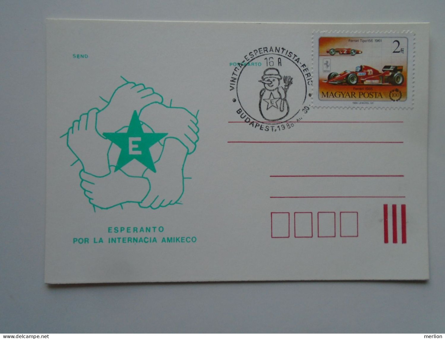 D200619   Hungary  -1986 Emléklap Levelezőlap - Postcard  Budapest  Esperanto - Esperanto