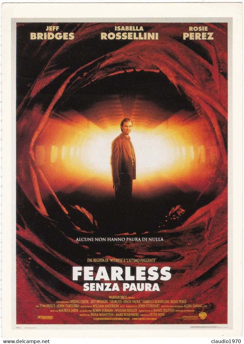 CINEMA - FEARLESS - SENZA PAURA - 1993 - PICCOLA LOCANDINA CM. 14X10 - Publicidad