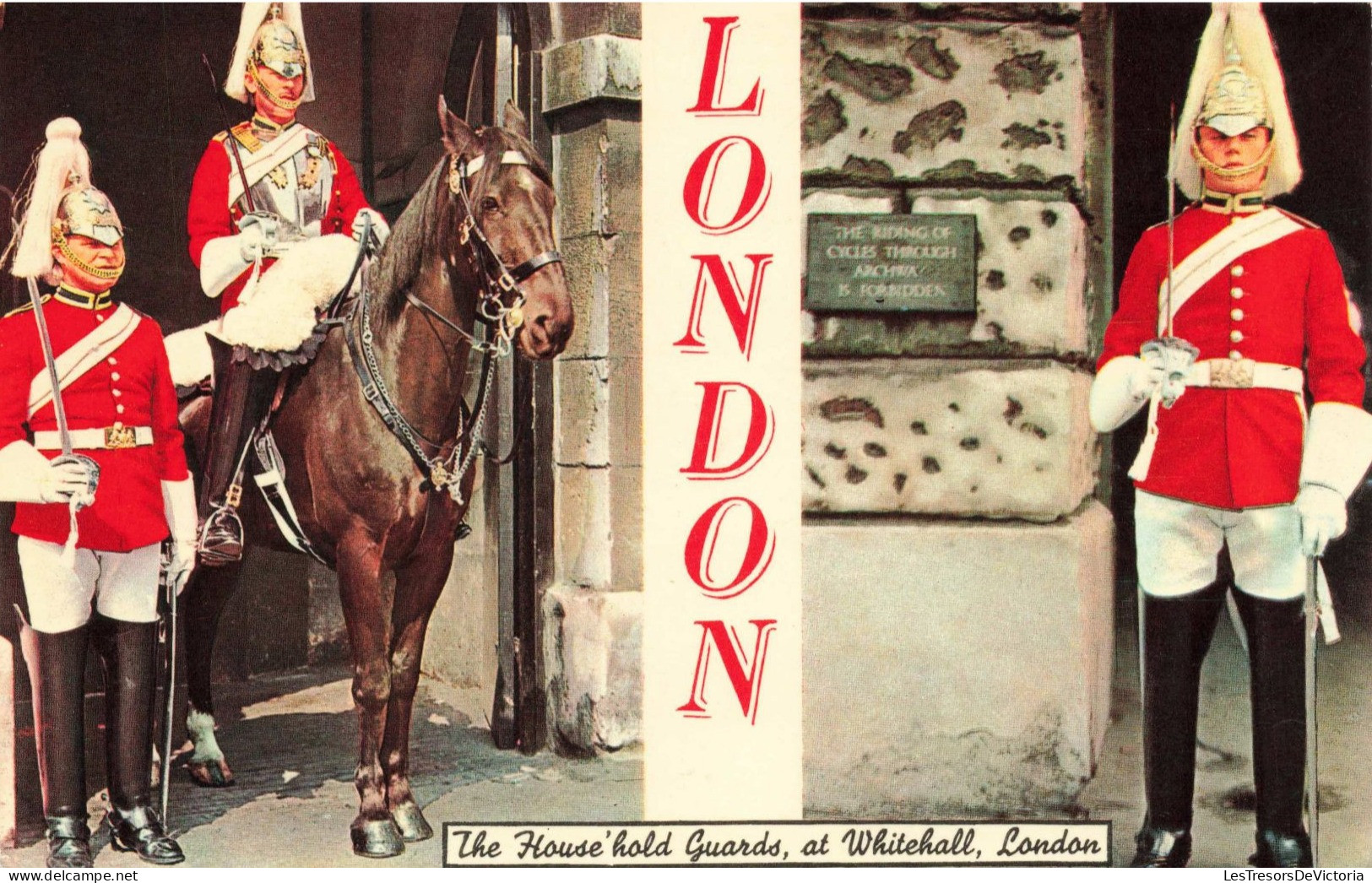 ANGLETERRE - London - The House Hold Guards At Whitehall - Carte Postale Ancienne - Autres & Non Classés