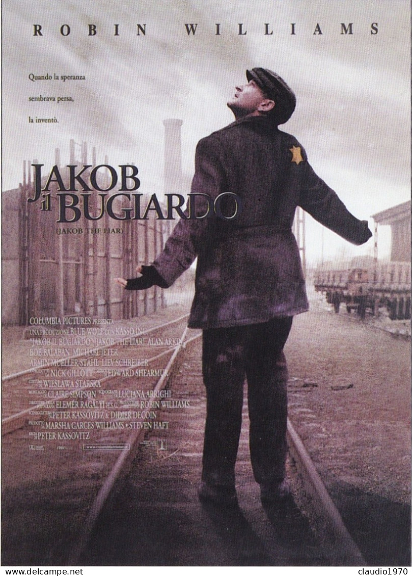 CINEMA - JAKOB IL BUGIARDO - 1999 - PICCOLA LOCANDINA CM. 14X10 - Cinema Advertisement