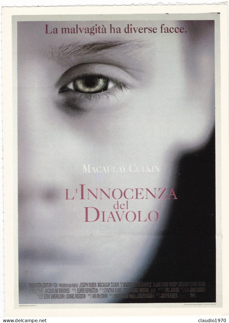 CINEMA - L' INNOCENZA DEL DIAVOLO - 1993 - PICCOLA LOCANDINA CM. 14X10 - Publicidad