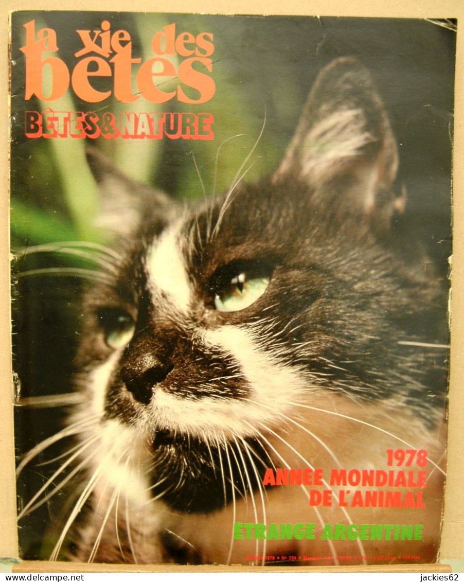 234/ LA VIE DES BETES / BETES ET NATURE N° 234 Du 1/1978 Voir Sommaire - Animales