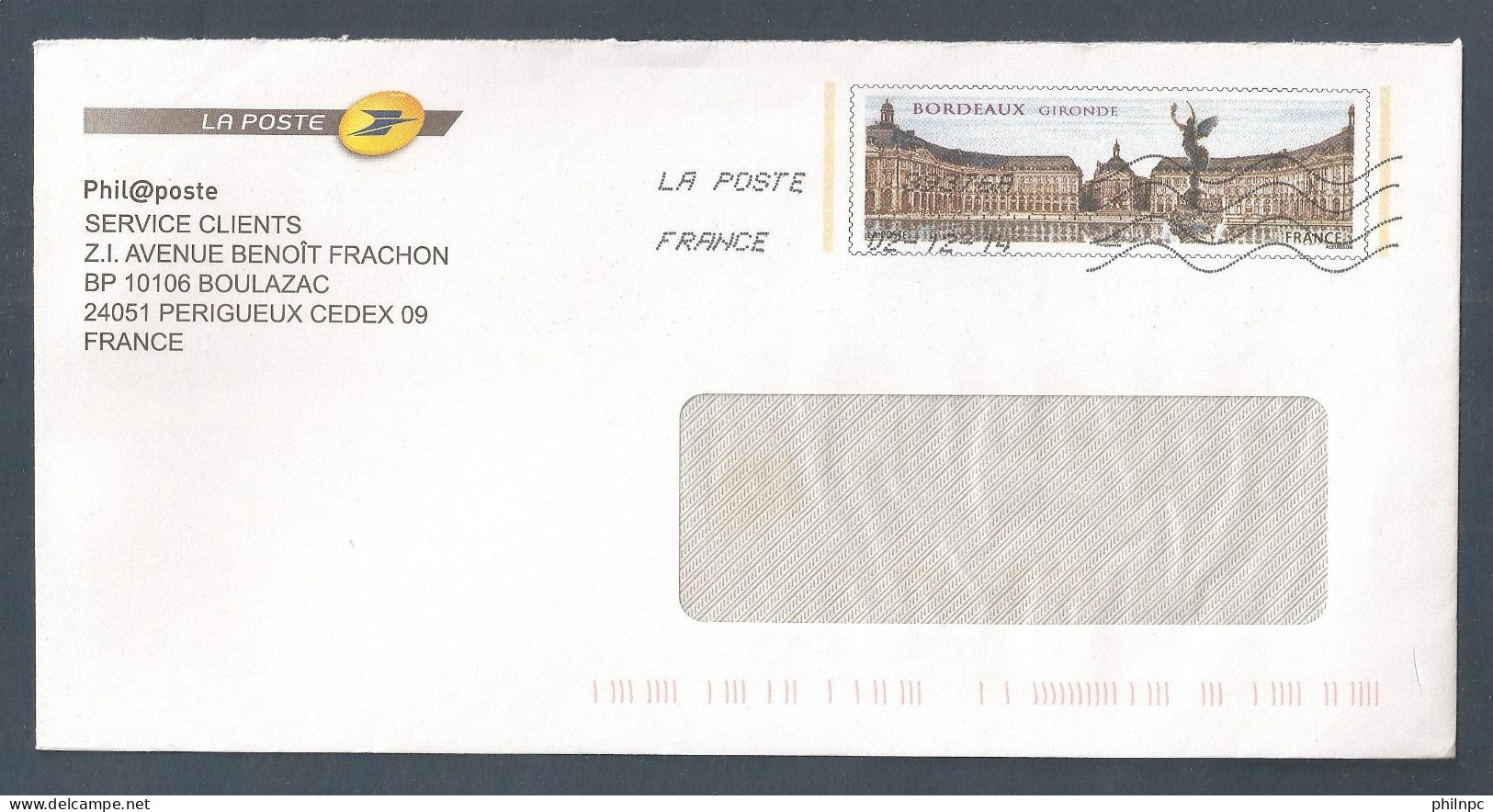 France, Entier Postal, Prêt à Poster, 4370, Phil@poste, Bordeaux, Gironde - PAP : Su Commissione Privata TSC E Sovrastampe Semi-ufficiali