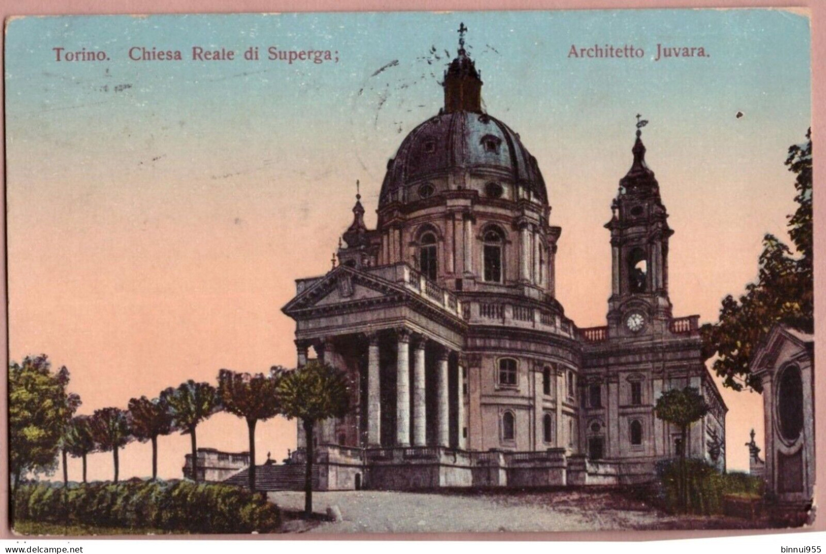 Cartolina Torino Chiesa Reale Di Superga - Viaggiata 1915 - Churches
