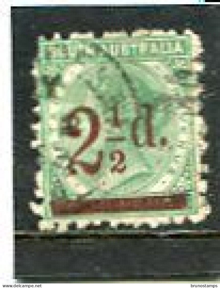 AUSTRALIA/SOUTH AUSTRALIA - 1891  2 1/2d On 4d  GREEN   FINE  USED  SG 229 - Used Stamps