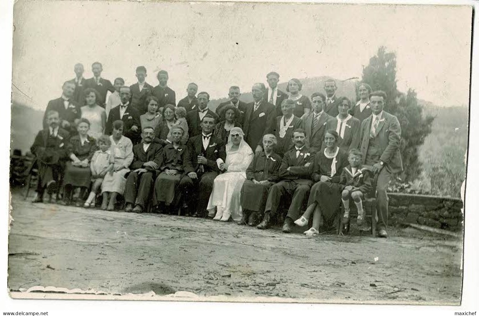 Carte Photo - Famille Mas-Coustaury - Mariage Oncle Albert Et Tante Olga - 1931 - Genealogia