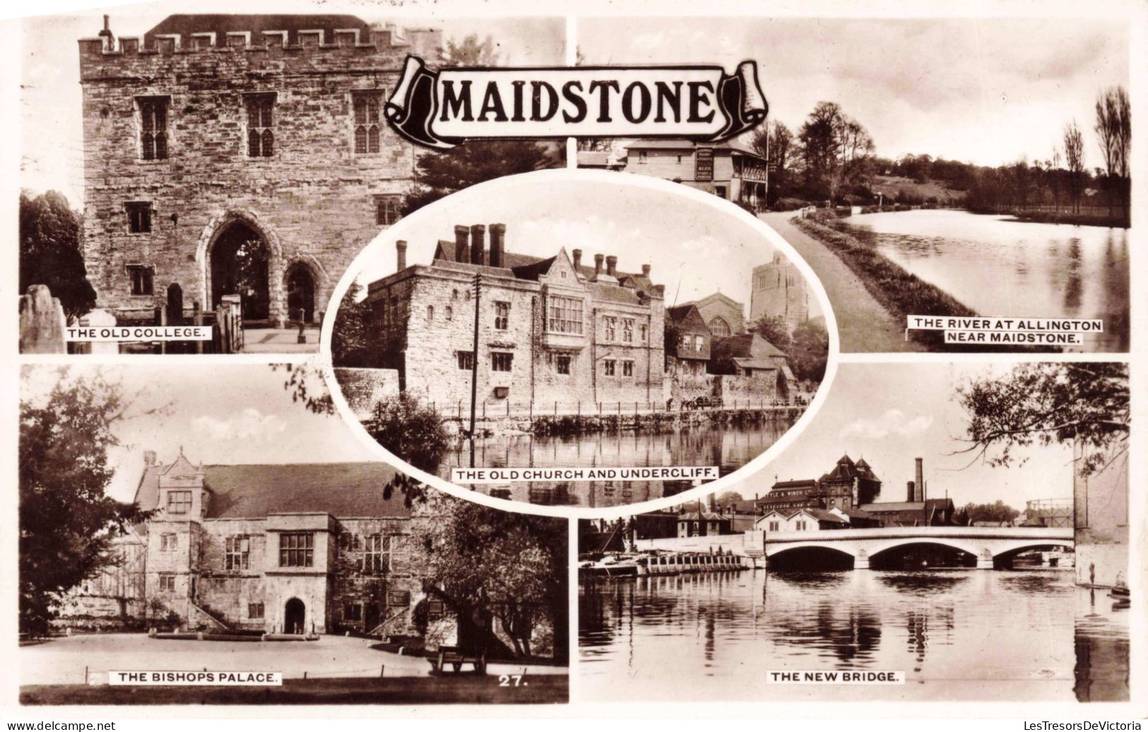 ANGLETERRE - Maidstone - Différents Lieux - Carte Postale Ancienne - Andere & Zonder Classificatie