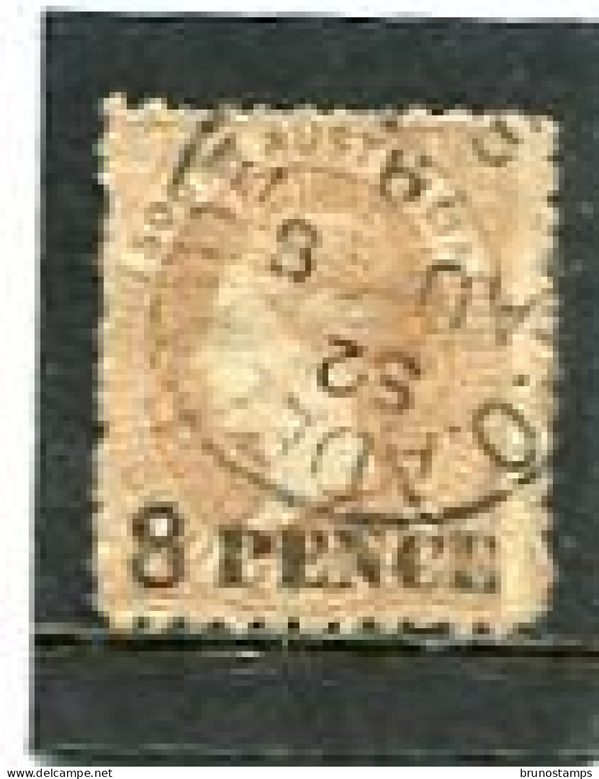 AUSTRALIA/SOUTH AUSTRALIA - 1876  8d On 9d  BROWN  FINE  USED  SG 118  CREASES - Usati