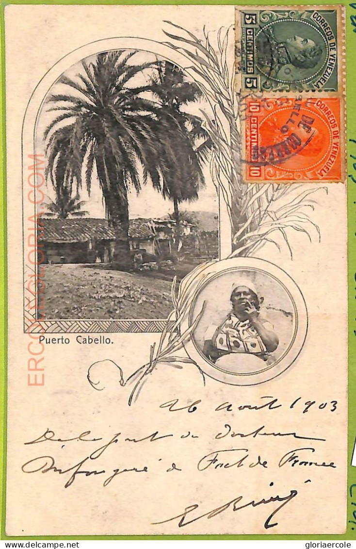 Af3031 -  VENEZUELA - VINTAGE POSTCARD - Puerto Cabello - 1903 - Venezuela