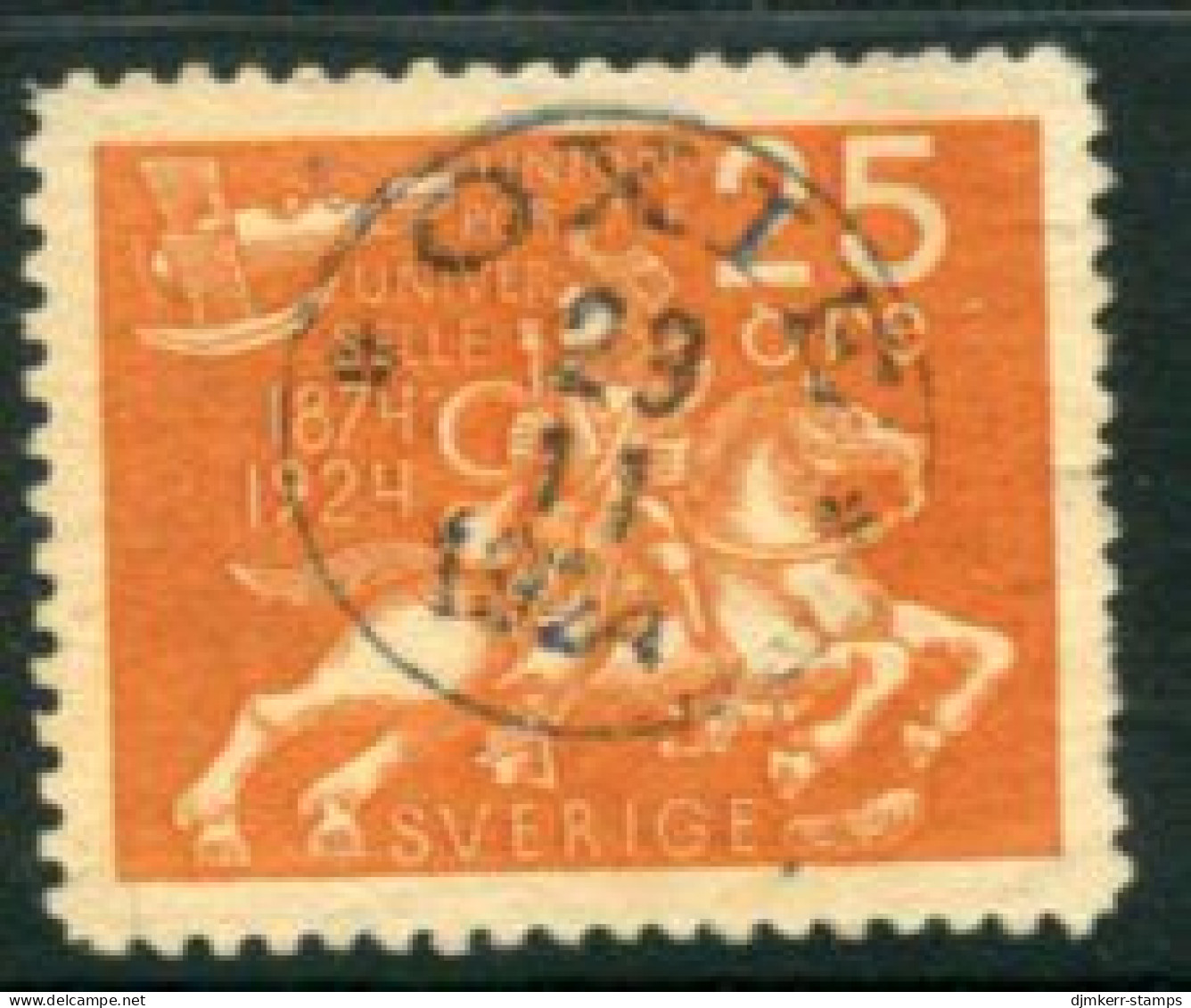 SWEDEN 1924  World Postal Union 25 öre Used  Michel 163 - Oblitérés