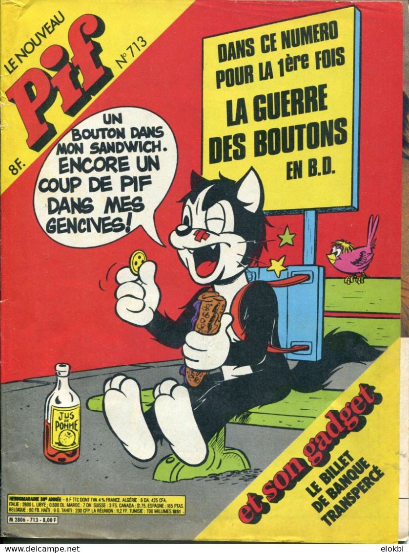 Pif Gadget N°713- BD “La Guerre Des Boutons” D'après Louis Pergaud - Pif Gadget