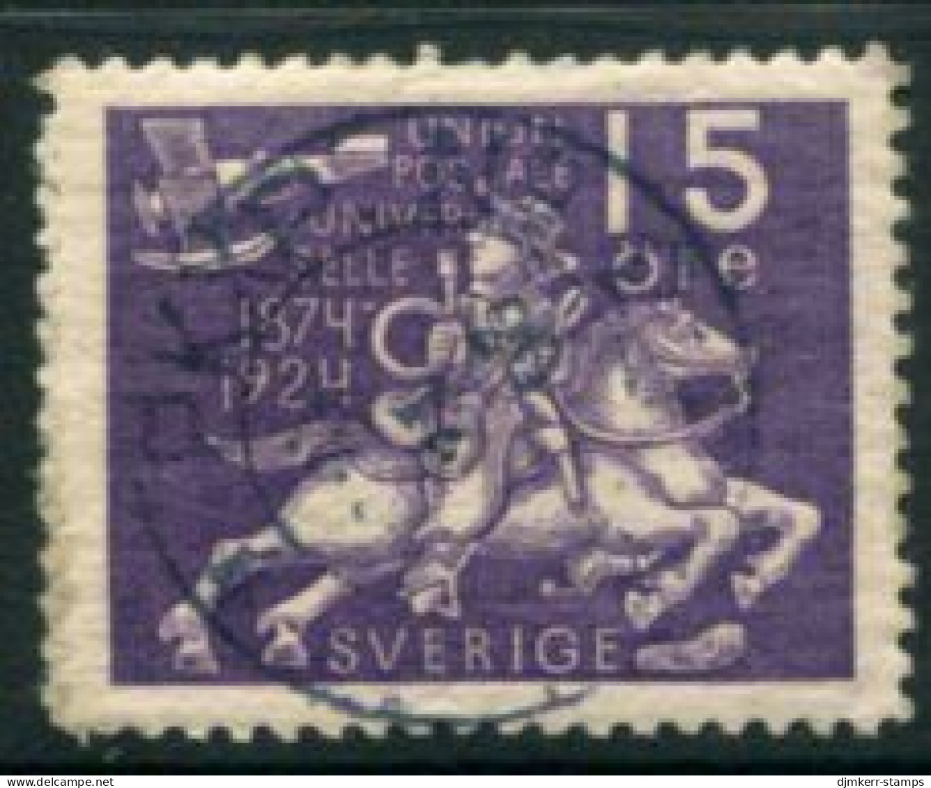 SWEDEN 1924  World Postal Union 15 öre Used  Michel 161 - Used Stamps