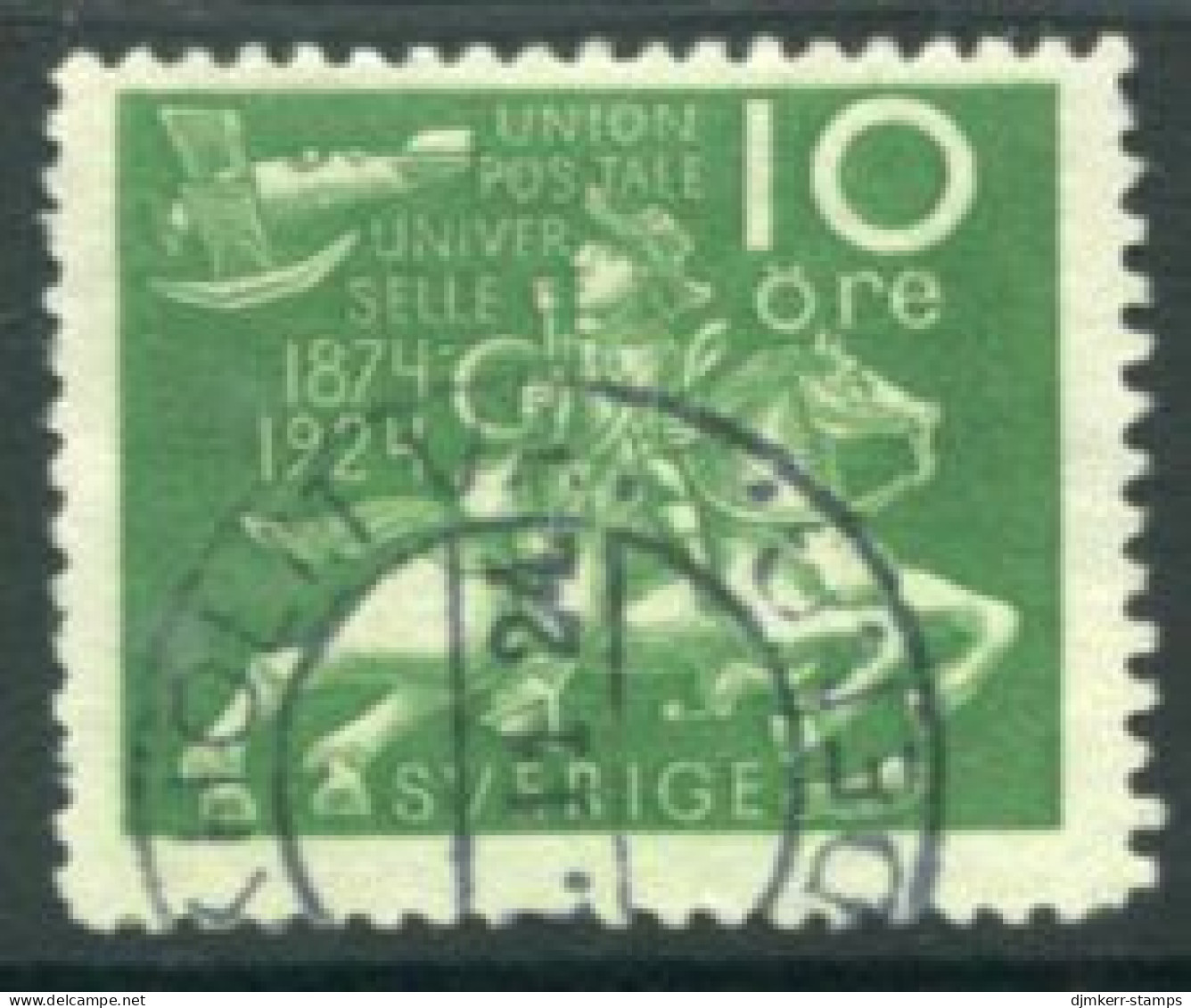 SWEDEN 1924  World Postal Union 10 öre Used  Michel 160W - Gebruikt