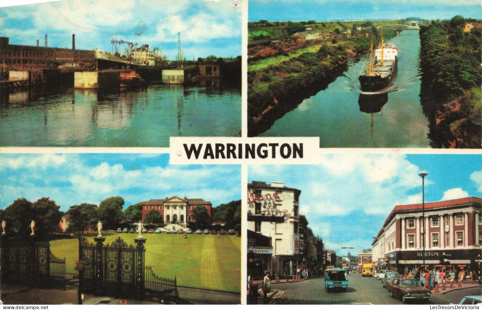 ANGLETERRE - Warrington - Latchford Locks - Manchester Ship Canal - Town Hall - Market Gate - Carte Postale Ancienne - Andere & Zonder Classificatie