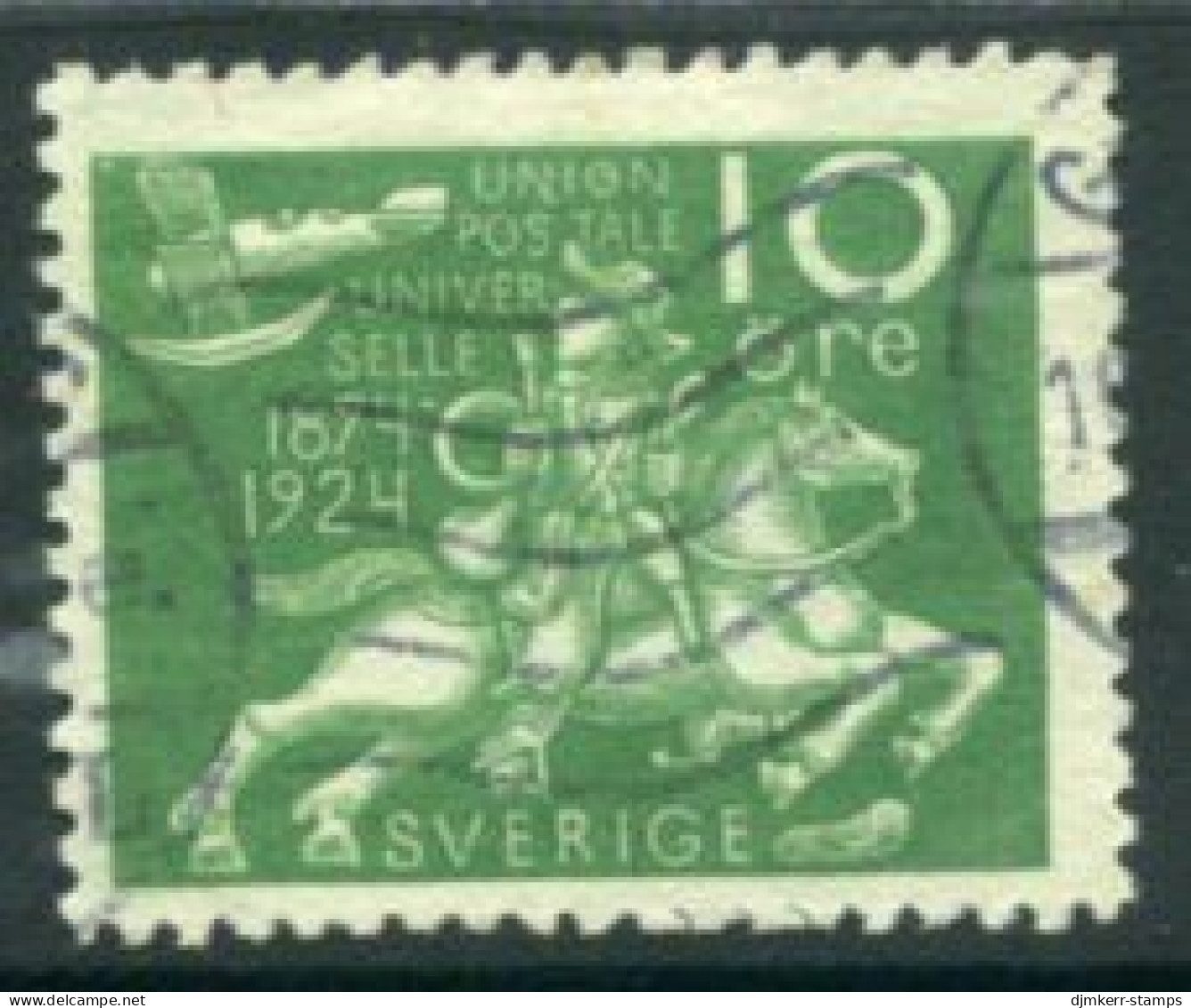 SWEDEN 1924  World Postal Union 10 öre Used  Michel 160W - Gebraucht