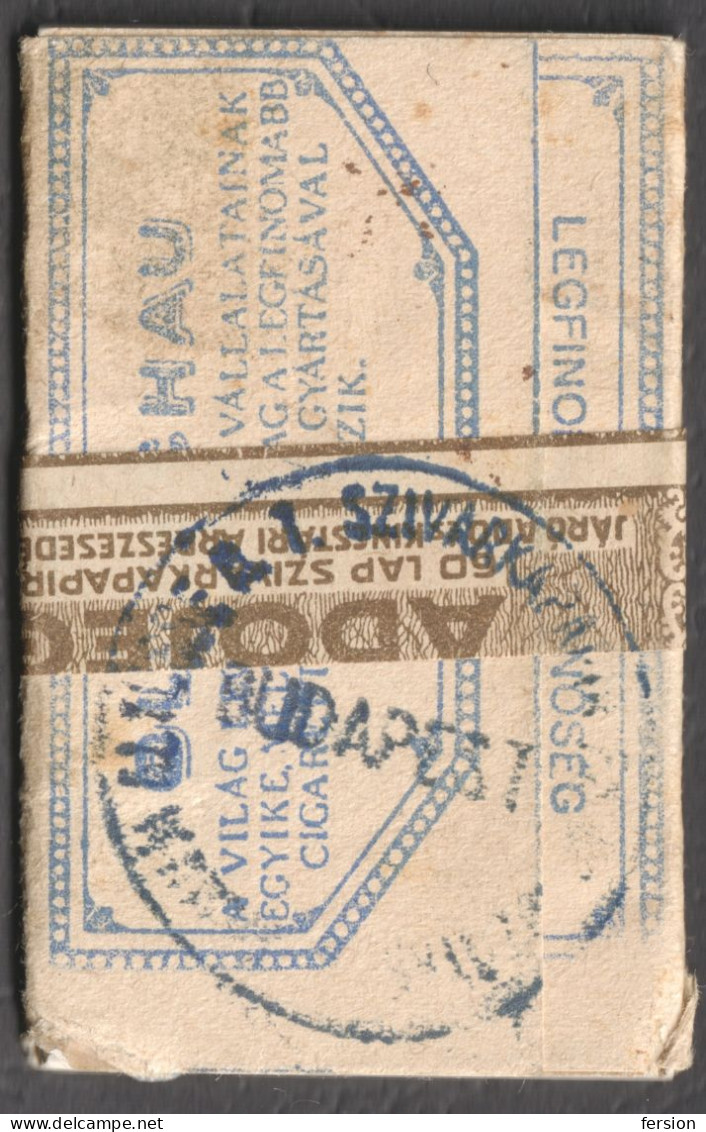 CIGARETTE TOBACCO Paper REVENUE Seal Fiscal Tax Stripe Hungary LABEL Cover Olleschau DRAGONFLY 1930 UNUSED Full Paper - Tobacco