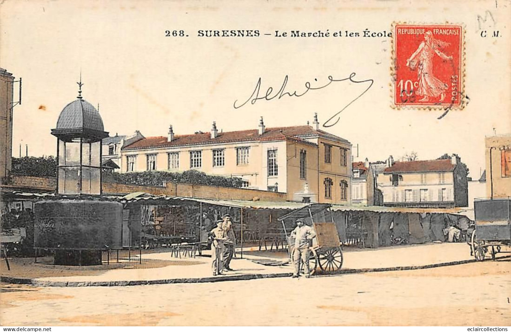 Suresnes           92          Le Marché Et Les Ecoles   N° 268      (voir Scan) - Suresnes