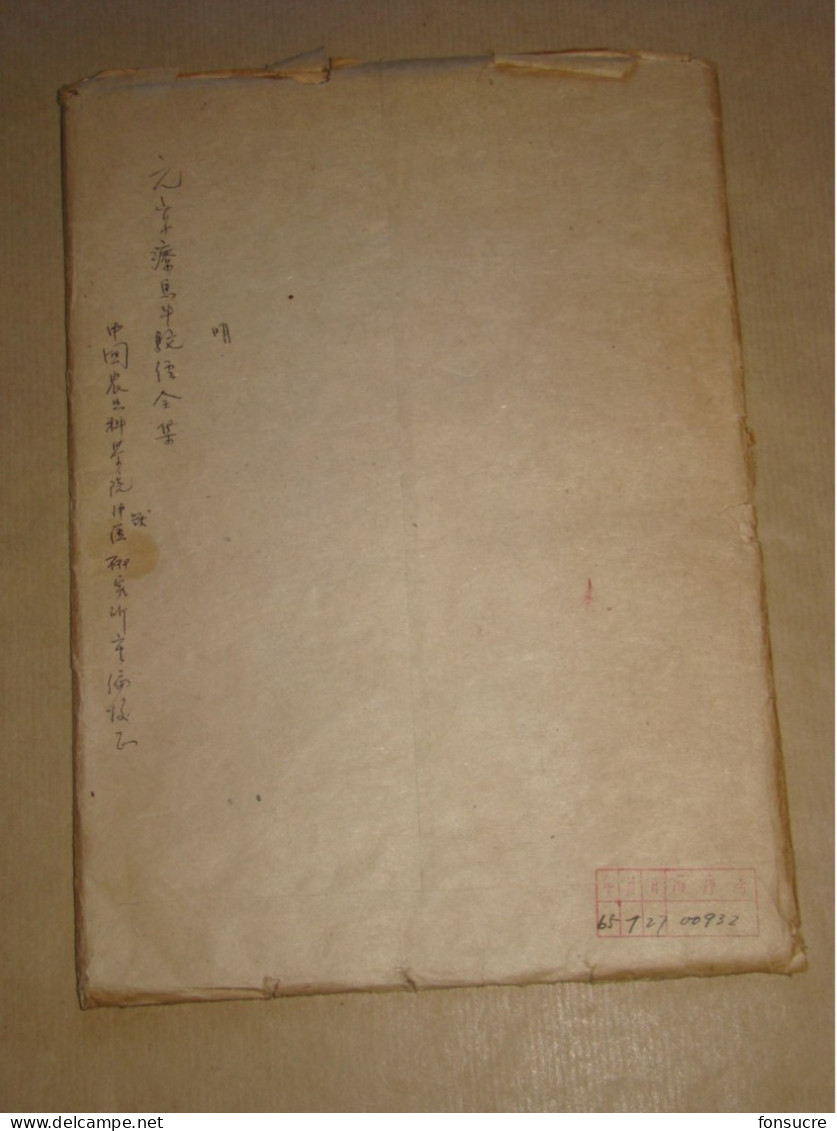 Rare Pochette de 5 Planches Anatomiques Points Méridiens Acupuncture Cheval Chevaux Médecine Chinoise - Chine 1965