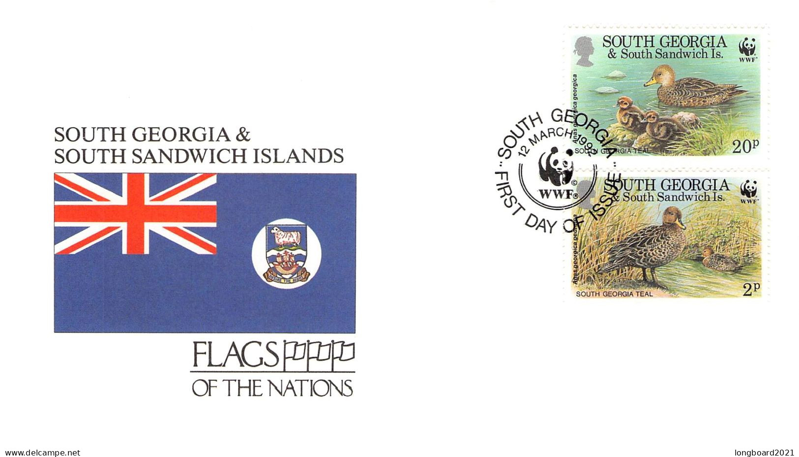 SOUTH GEORGIA - FDC WWF 1992 - DUCK / 4560 - Zuid-Georgia