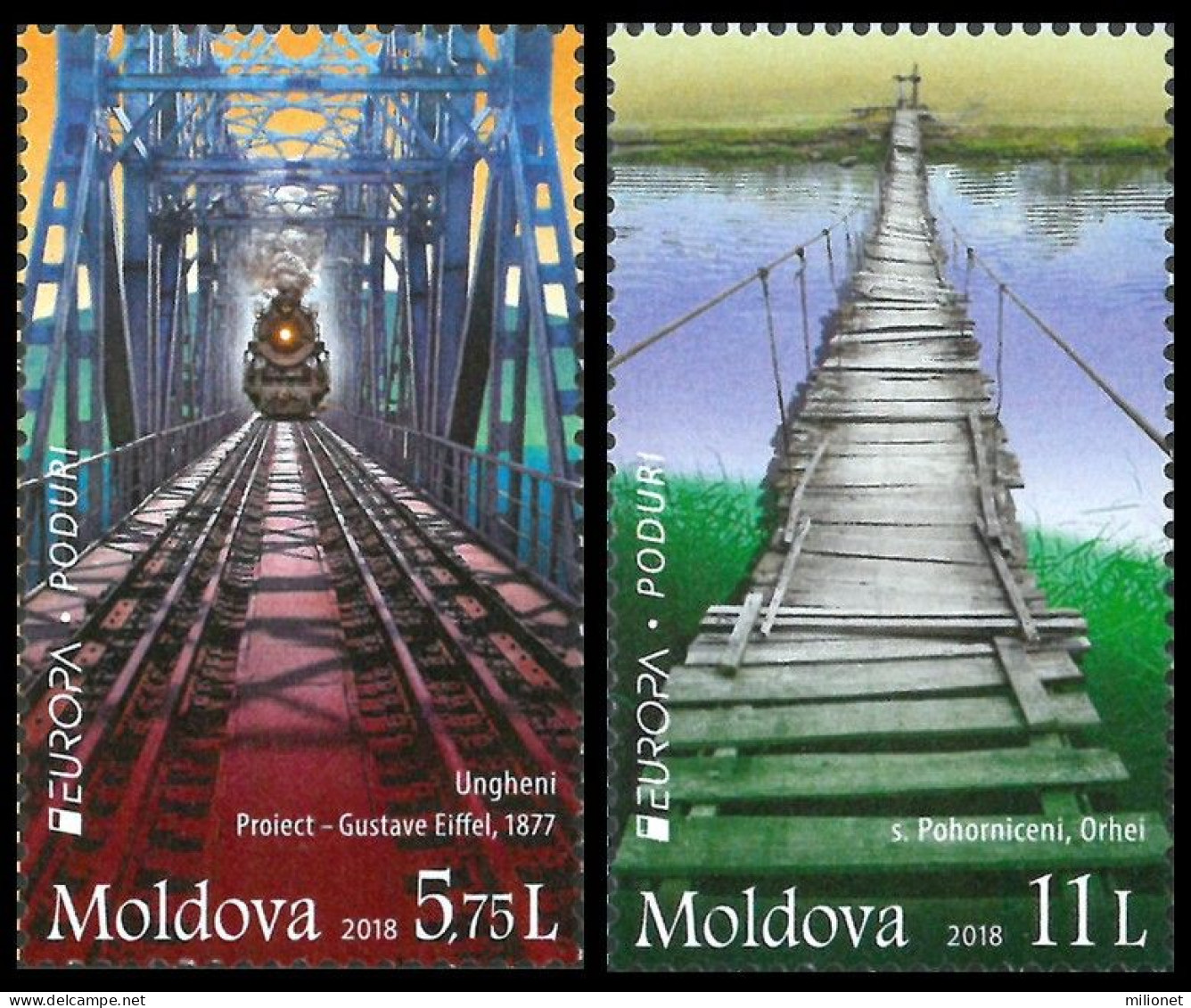 SALE!!! Moldova Moldavia Moldavie Moldawien 2018 EUROPA CEPT BRIDGES 2 Stamps Set MNH ** - 2018