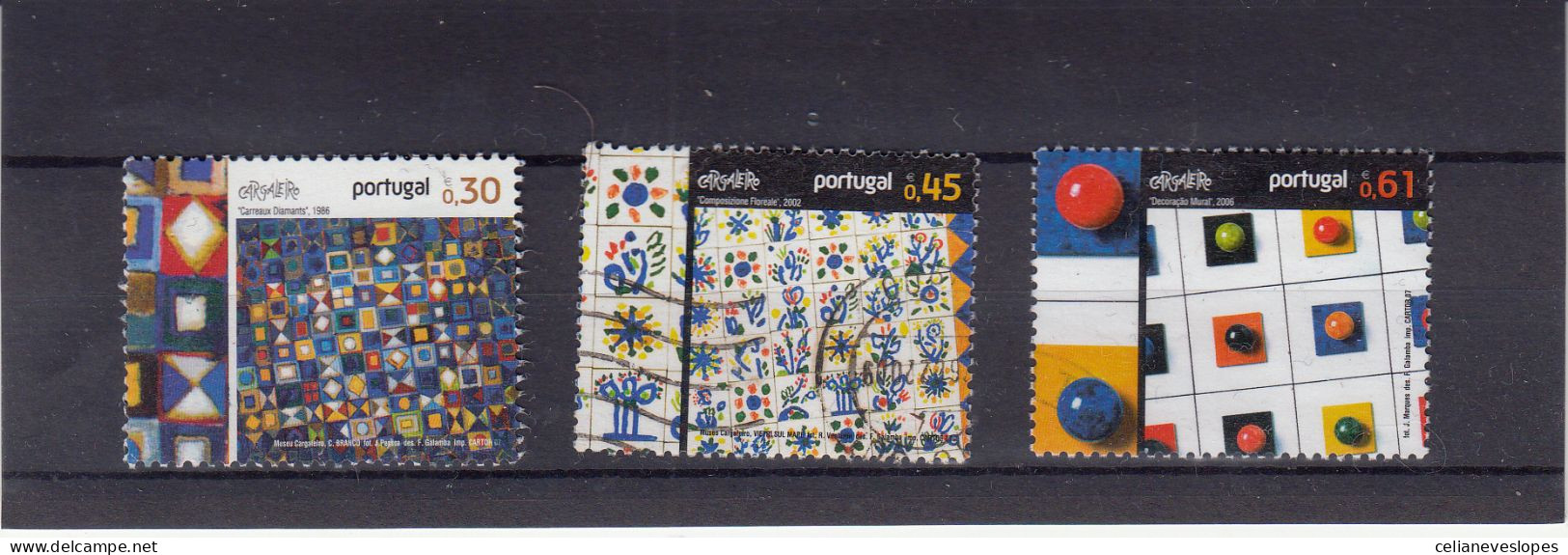 Portugal, (108), Artistas Portugueses, 2007, Mundifil Nº 3514 A 3516 Used - Oblitérés