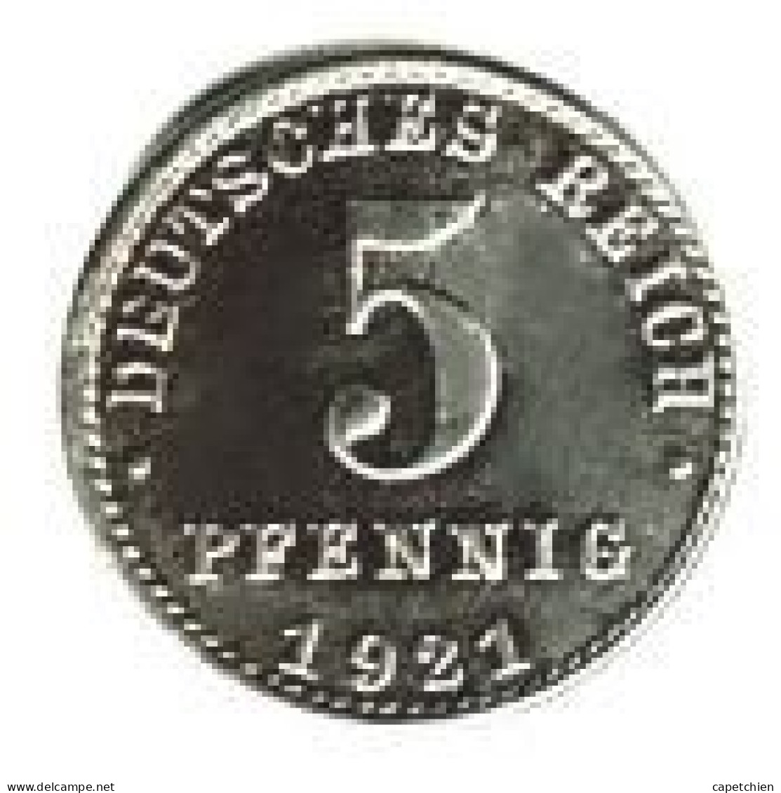 ALLEMAGNE / 5 PFENNIG / 1921 A   / ETAT SUP / FER / 2.37 :g  / - 5 Rentenpfennig & 5 Reichspfennig