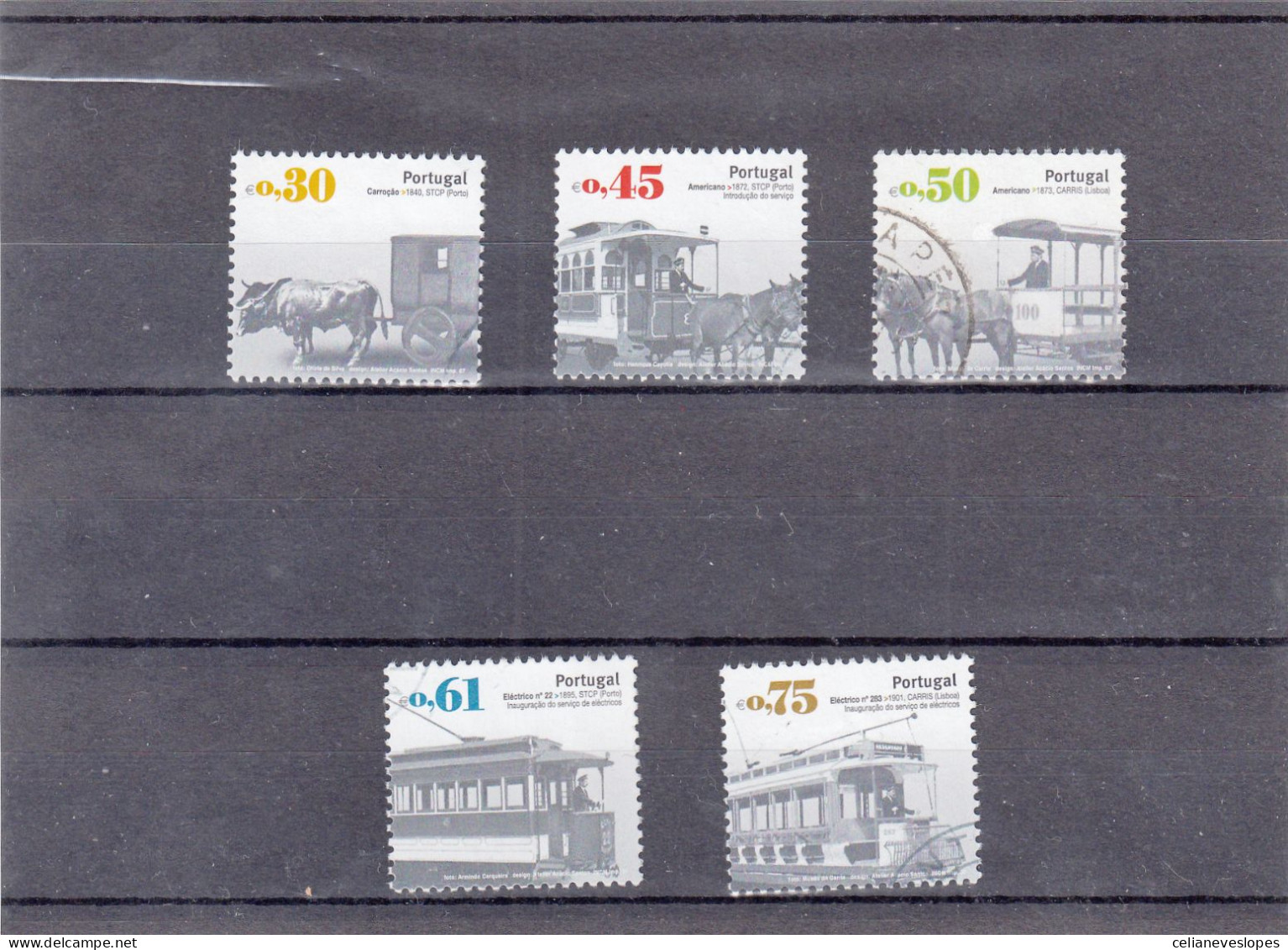 Portugal, (110), Transportes Publicos Urbanos, 2007, Mundifil Nº 3522 A 3526 Used - Usati