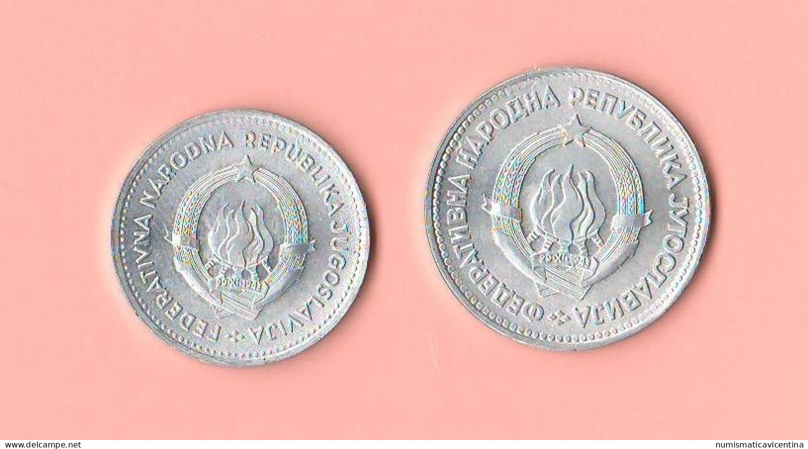 Jugoslavia Yougoslavie 2 + 5 Dinara 1953 Aluminum Typologic Coins     ¬6 - Yugoslavia