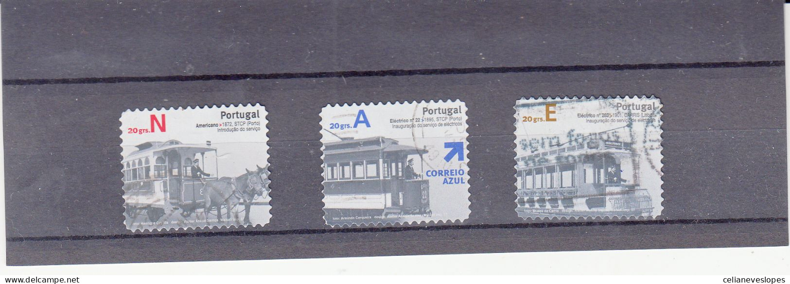 Portugal, (115), Transportes Publicos Urbanos, 2007, Mundifil Nº 3555 A 3557 Used - Oblitérés