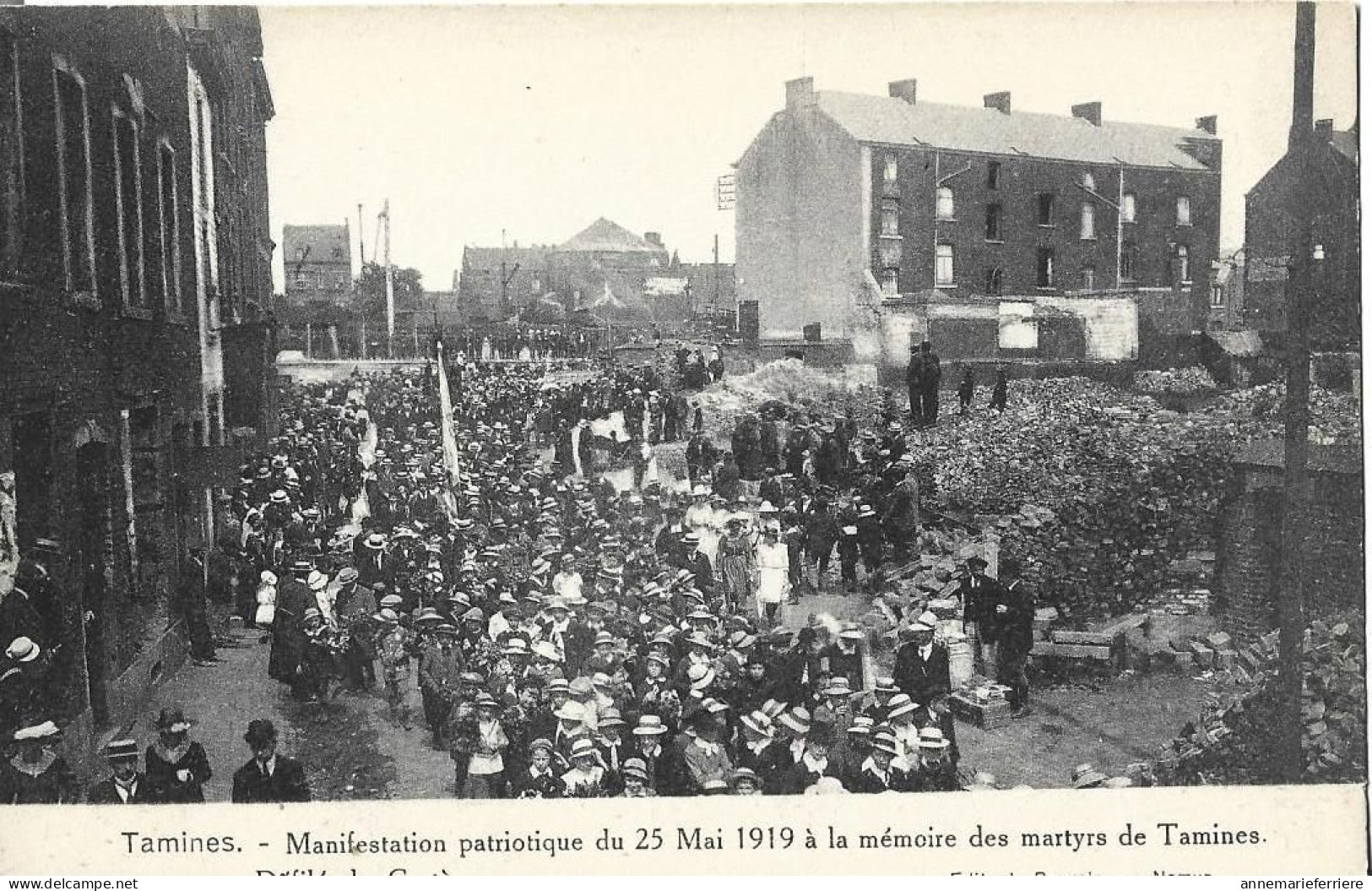 TAMINES - Manifestayion Patriotique Du 25 Mai 1919 à La Mémoire Des Martyrs De Tamines - Sambreville