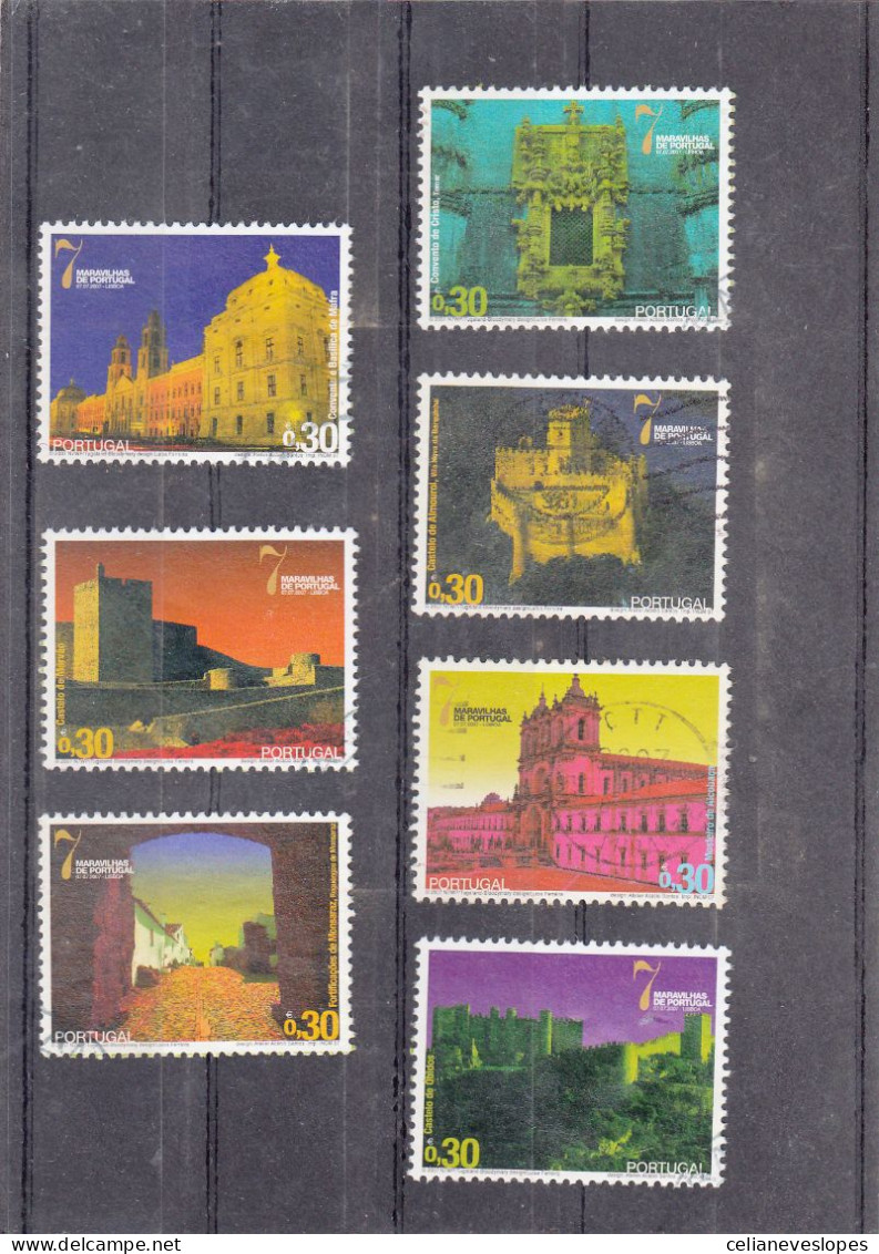 Portugal, (120), 7 Maravilhas De Portugal, 2007, Mundifil Nº 3581 A 3587 Used - Gebruikt