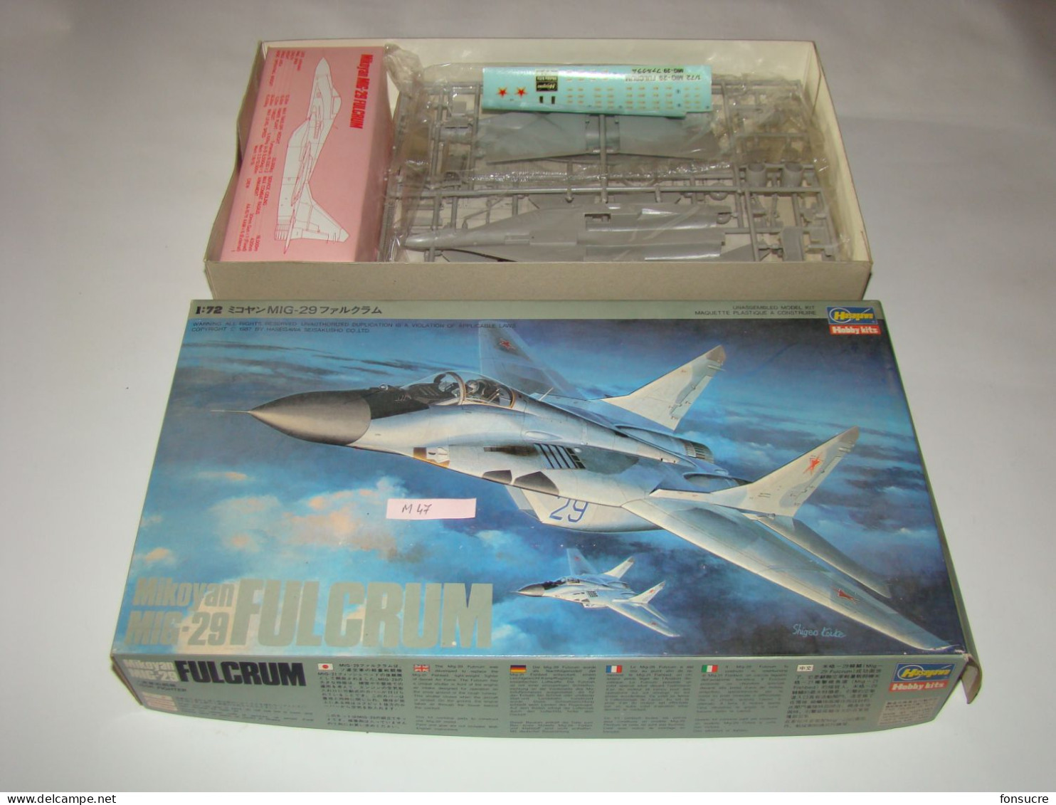 M47 Maquette Avion Militaire à Réaction Chasseur Bombardier MIG 29 Fulcrum URSS Russe Soviétique Colt 1:72 Hasegawa - Flugzeuge