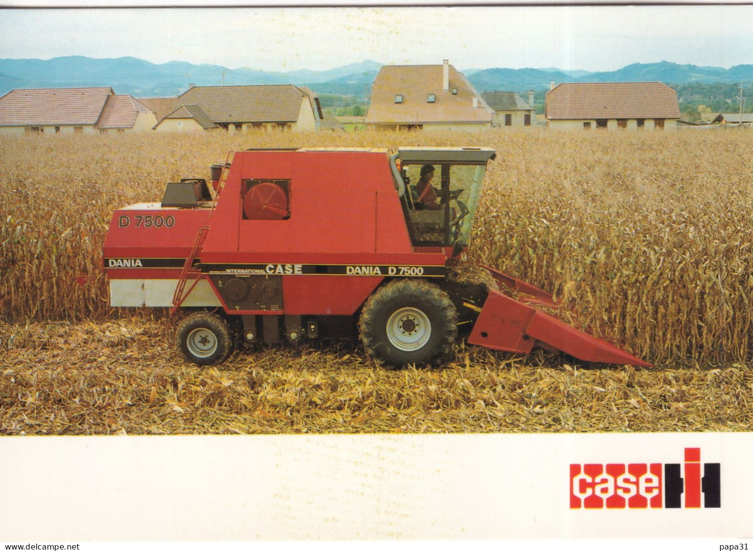 Moissonneuse - Batteuse CASZ IH - D 7500 - 150 Ch Avec Cueilleur De Maïs Serie 900 - Tracteurs