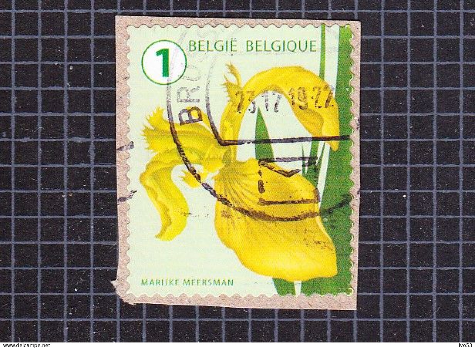 2017 Nr 4655 Gestempeld Op Fragment,bloemen. - Used Stamps