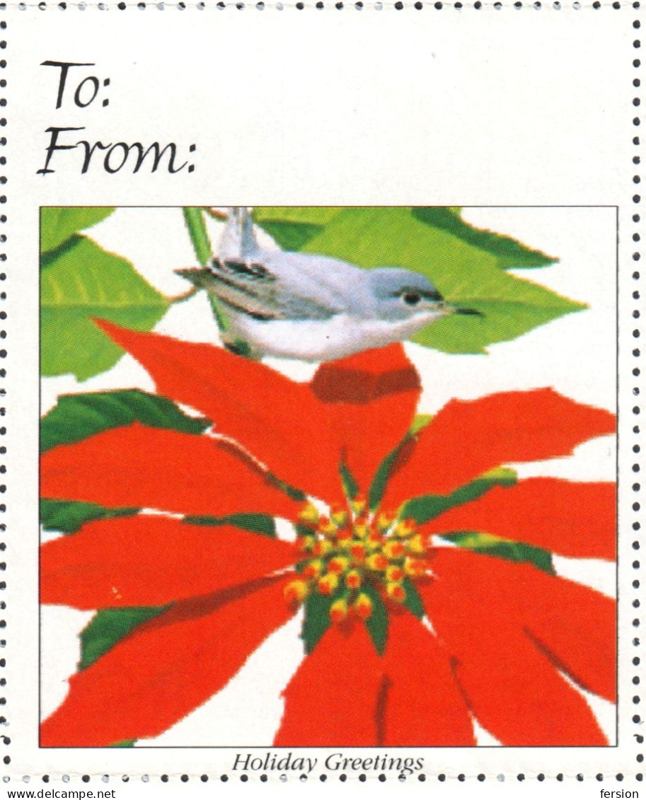 Rabbit Wolf Cardinal Raccoon Ermine Bird CHRISTMAS National Wildlife Federation NWF LABEL CINDERELLA VIGNETTE 1994 USA