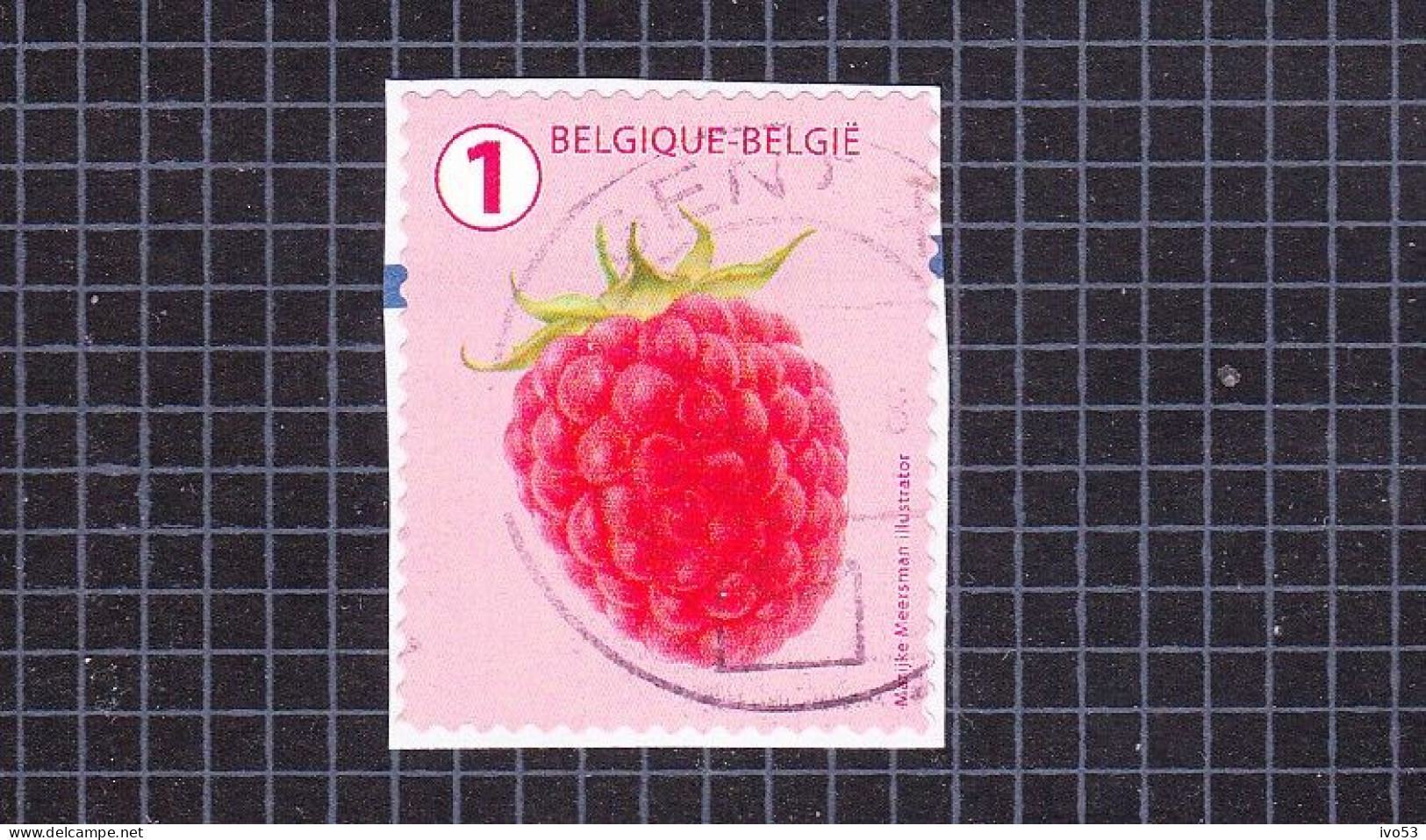 2018 Nr 4807 Gestempeld Op Fragment.Fruit (rolzegels) - Used Stamps