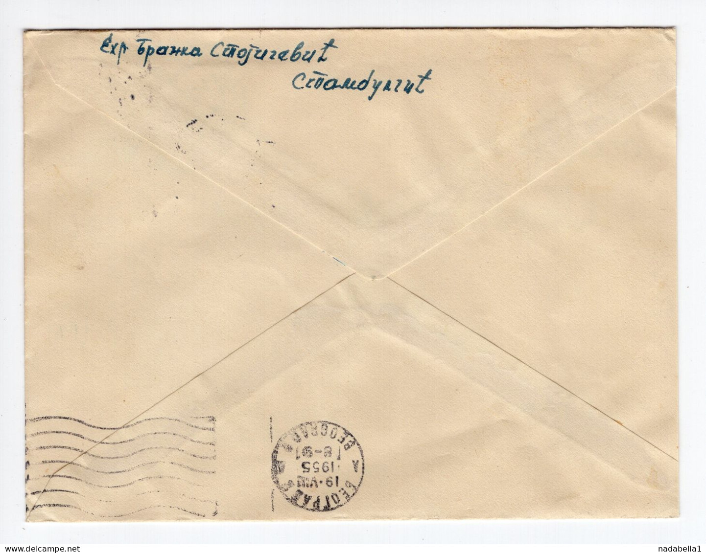 1955. YUGOSLAVIA,BOSNIA,STAMBULCIC,TPO 18 VISEGRAD - SARAJEVO,COVER SENT TO BELGRADE - Lettres & Documents