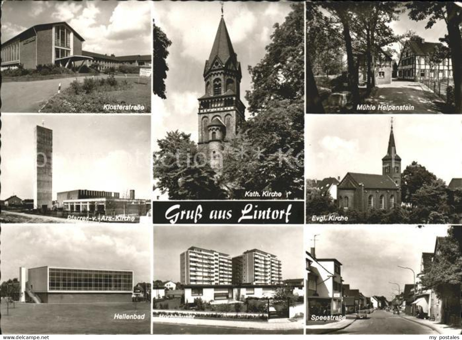 41545906 Lintorf Ratingen Klosterstrasse Muehle Helpenstein Kirche Hallenbad Spe - Ratingen