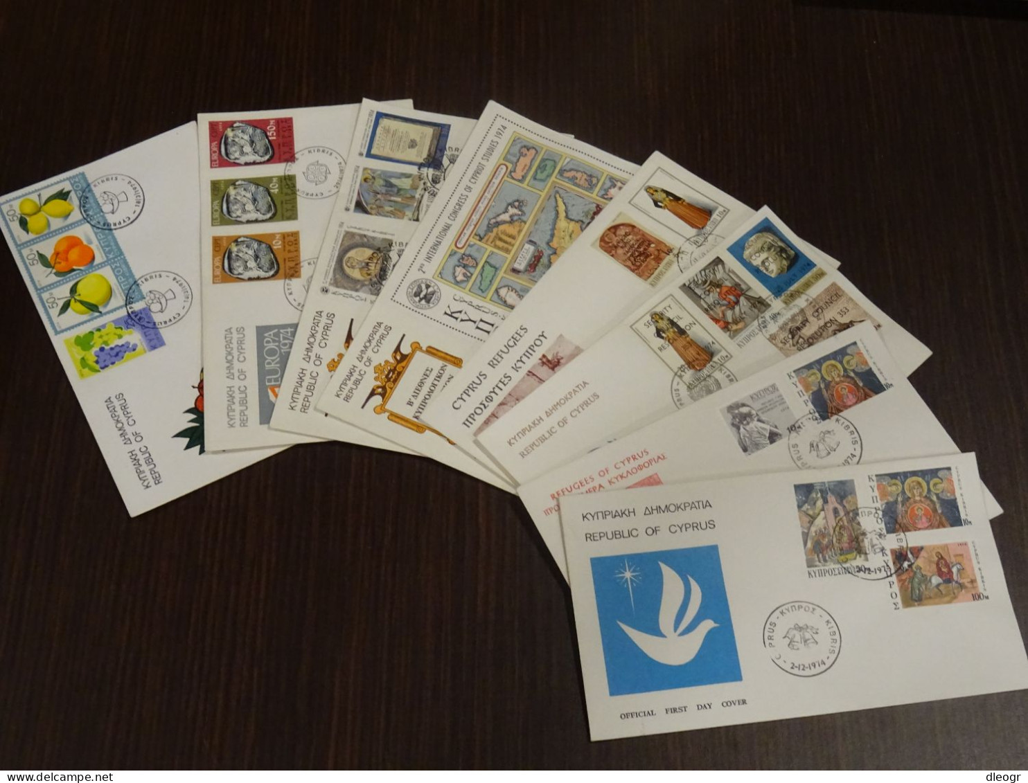 Cyprus 1974 Official Year Set FDC VF - Covers & Documents