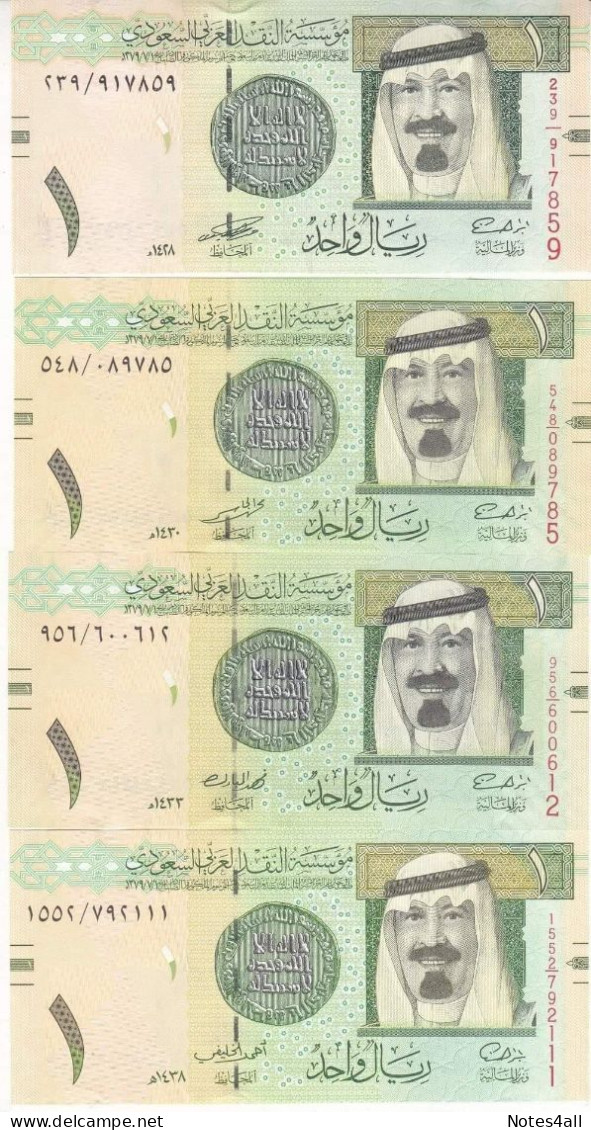 Saudi Arabia 1rial 2007-2009-2012-2016 P-31 A.b.c.d UNC - Arabie Saoudite