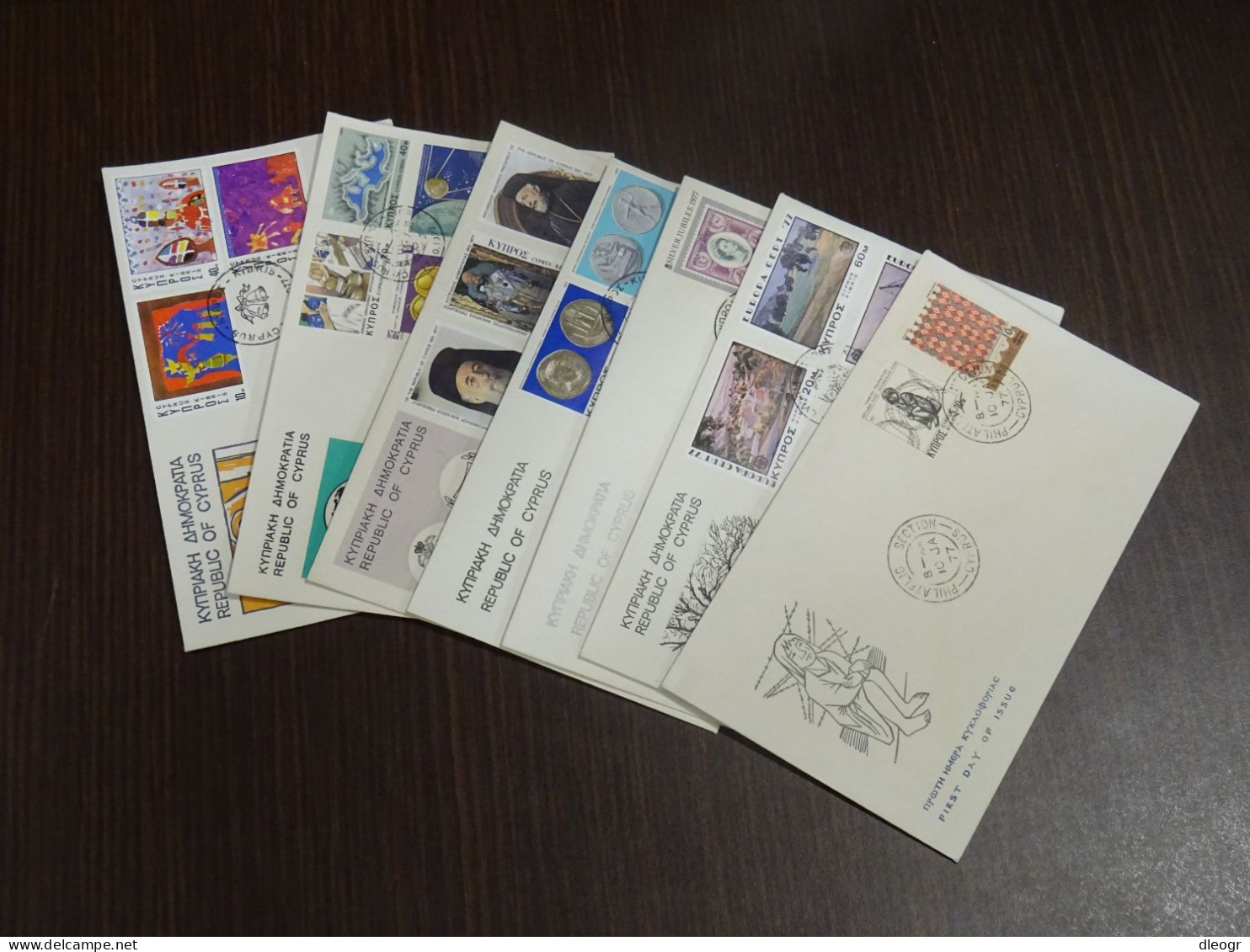 Cyprus 1977 Full Year Set FDC VF - Covers & Documents
